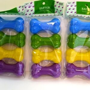Plastic Easter Eggs Dog Bone-shaped Set Novelty Candy Hunt Fill Basket
